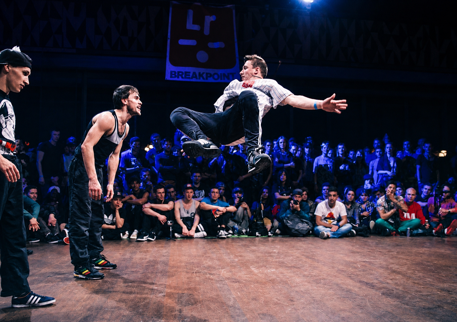 Gabriele Seminara durante una battle di breaking